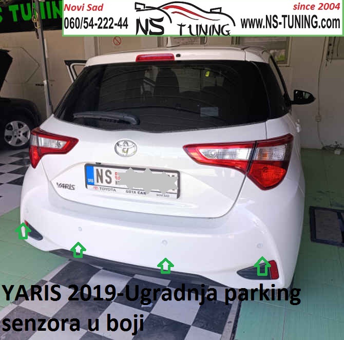 yaris toyota 2018 2019 2020 ugradnja parking senzora ekran auto elektricar novi sad ns tuning